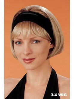 3/4 Wig With Black Headband Women Hairpieces(bangs Not Included)