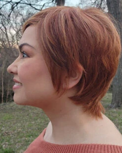 Billie Wig By Envy | Human Hair/Synthetic Blend -Wig Promotion Shop BilliebyEnvyLighterRed2Side