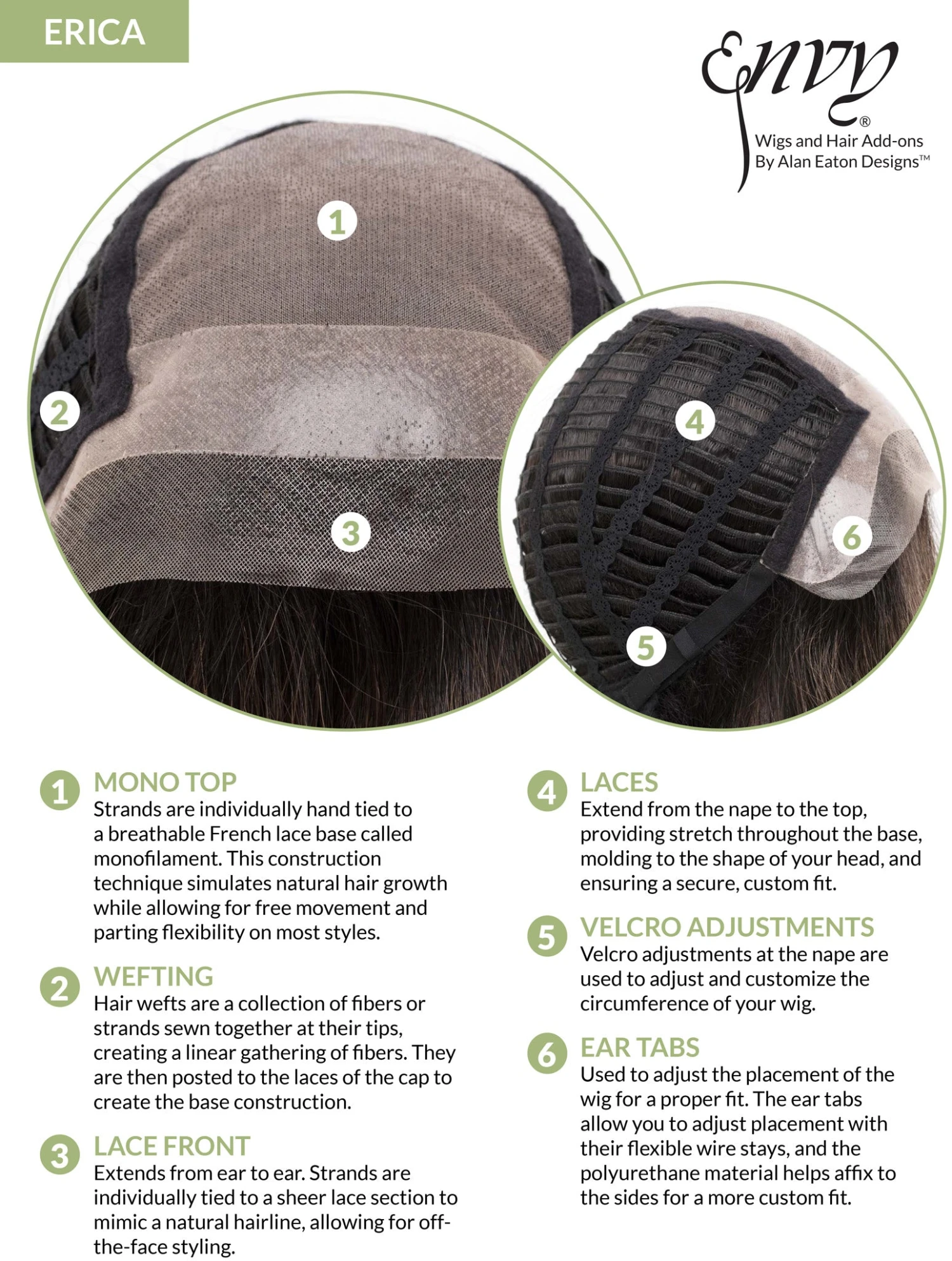 Erica Wig By Envy | Mono Top | Human Hair | Synthetic Blend 19 Erica Wig By Envy | Mono Top | Human Hair | Synthetic Blend - Image 17