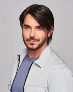 Sharp Men's Wig By HIM | Mono Top | Human Hair Blend -Wig Promotion Shop HIM Sharp Model2 Styled Front2