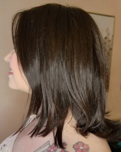 Lisa Wig By Envy | Human Hair/Synthetic Blend 34 Lisa Wig By Envy | Human Hair/Synthetic Blend -Wig Promotion Shop LisabyEnvyDarkBrownSide