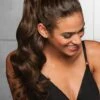 Dark Brown Long Wavy Synthetic Hair Ponytail