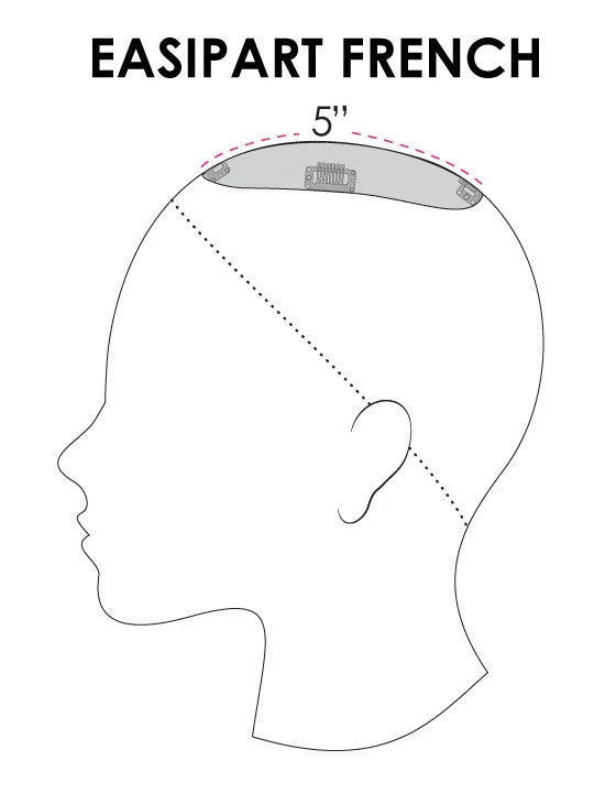 EasiPart Topper French 12" | Remy Human Hair 7 EasiPart Topper French 12" | Remy Human Hair - Image 5