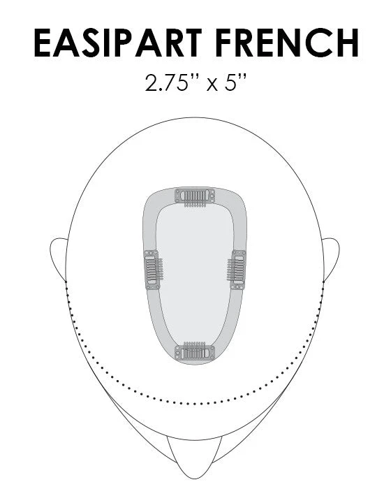 EasiPart Topper French 12" | Remy Human Hair 6 EasiPart Topper French 12" | Remy Human Hair - Image 4