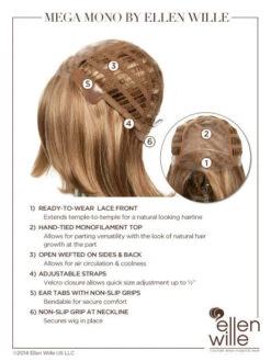 Mega Wig By Ellen Wille | Mono Top -Wig Promotion Shop ewmegamono cap