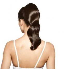 Human Hair Long Brown Wavy Ponytail