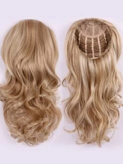 Long Curly Synthetic Blonde 3/4 Cap Wig -Wig Promotion Shop long curly synthetic blonde 3 4 cap wig 1 1