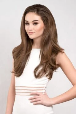 Long Layered Brown Half Wigs