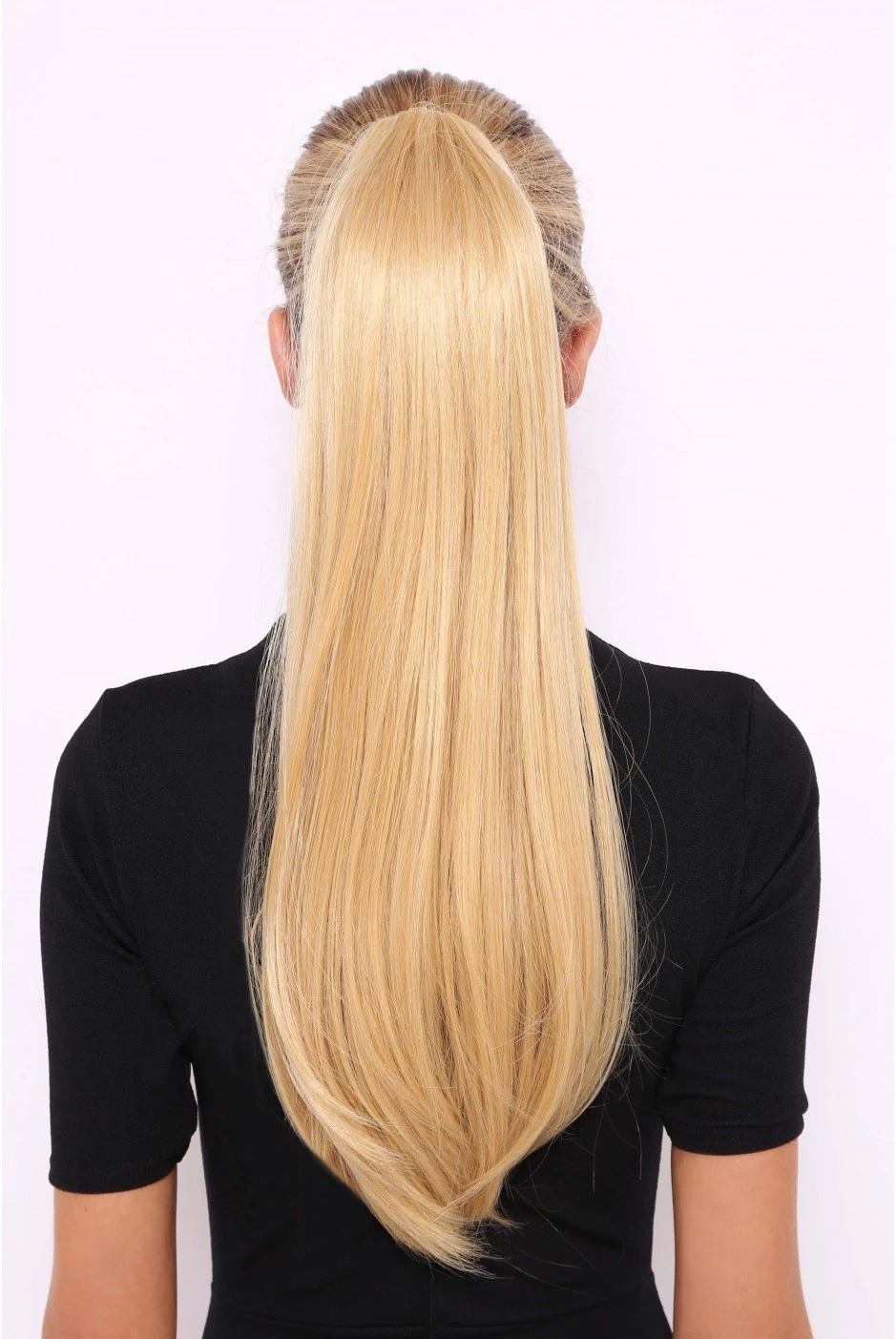 Long Straight Synthetic Hair Blonde Ponytail 4 Long Straight Synthetic Hair Blonde Ponytail - Image 2