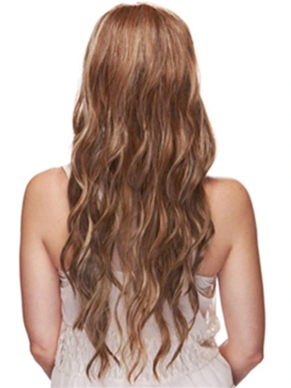 Long Wavy Topper Hairpiece Synthetic 3/4 Wig 4 Long Wavy Topper Hairpiece Synthetic 3/4 Wig - Image 2