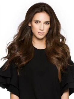 Natural Wavy Human Hair 3/4 Topper Wig