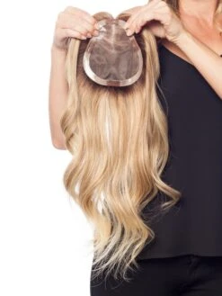 Wavy Blonde 100% Human Hair Mono Hair Pieces 10 Wavy Blonde 100% Human Hair Mono Hair Pieces -Wig Promotion Shop npa1504006 3