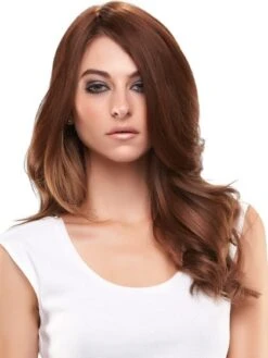 Wavy Auburn 100% Human Hair Mono Hair Pieces -Wig Promotion Shop ppa071 02 1
