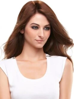 Wavy Auburn 100% Human Hair Mono Hair Pieces -Wig Promotion Shop ppa071 04 1