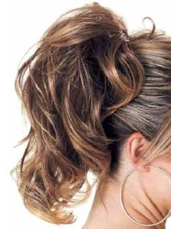 Wavy Brown Heat Friendly Synthetic Hair Claw Clip Ponytails -Wig Promotion Shop ppb038 02 1