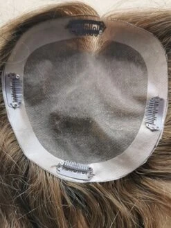 Wavy Blonde 100% Human Hair Mono Hair Pieces -Wig Promotion Shop ppm10014