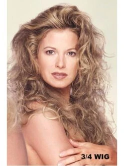 Reversible Long Synthetic Curly 3/4 Wig