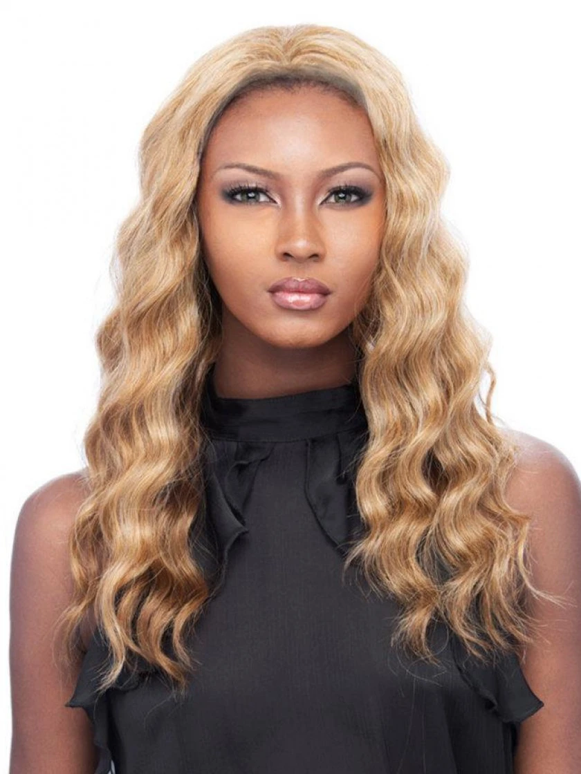 Sweet Long Water Wavy Synthetic Hair Half Wig 3 Sweet Long Water Wavy Synthetic Hair Half Wig