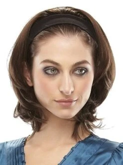 Short 3/4 Wig Natural Straight Women Hair Headband